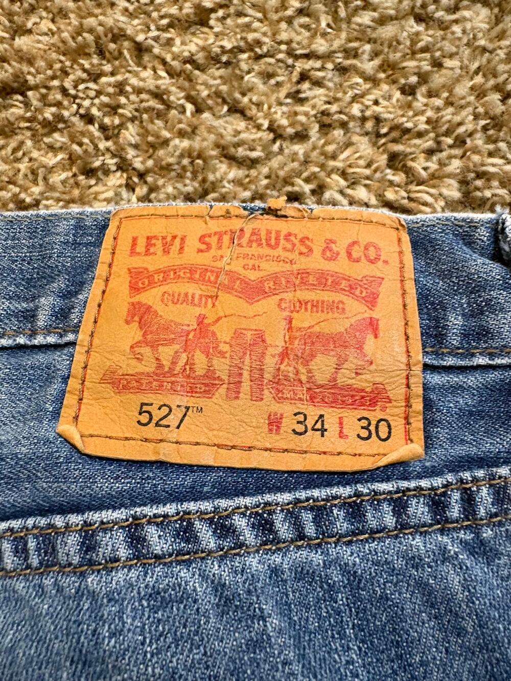 Levi's 527 Bootcut Denim Jeans Mens Size 34x30 Y2K
